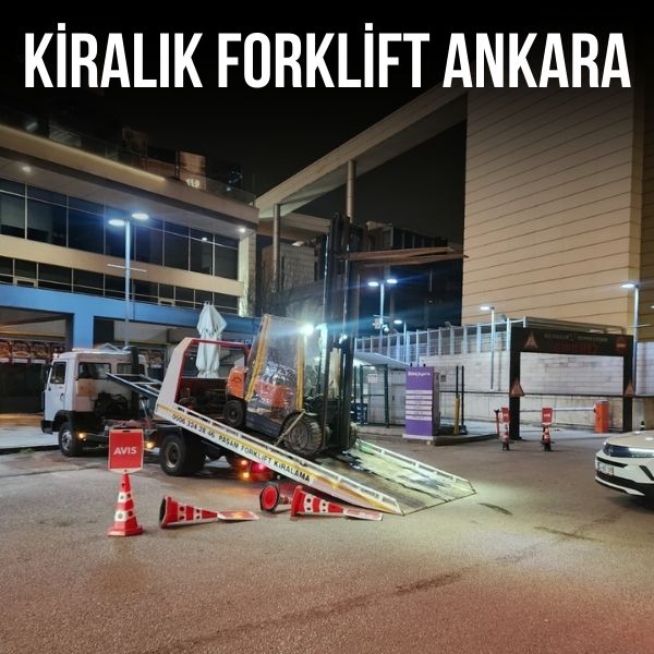 Mamak bölgesinde günlük forklift kiralama hizmeti sunan forklift aracı